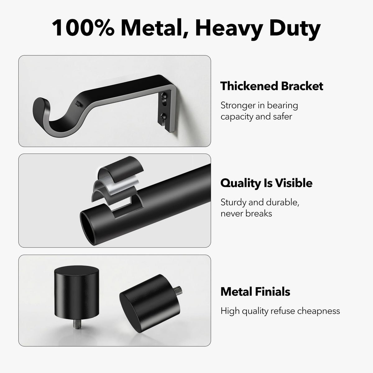 IFELS curtain rod wall-mount installation highlighting secure brackets and screws