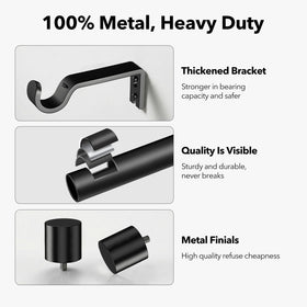 IFELS curtain rod wall-mount installation highlighting secure brackets and screws