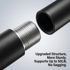 IFELS sleek black rod fits living rooms, bedrooms, and patios