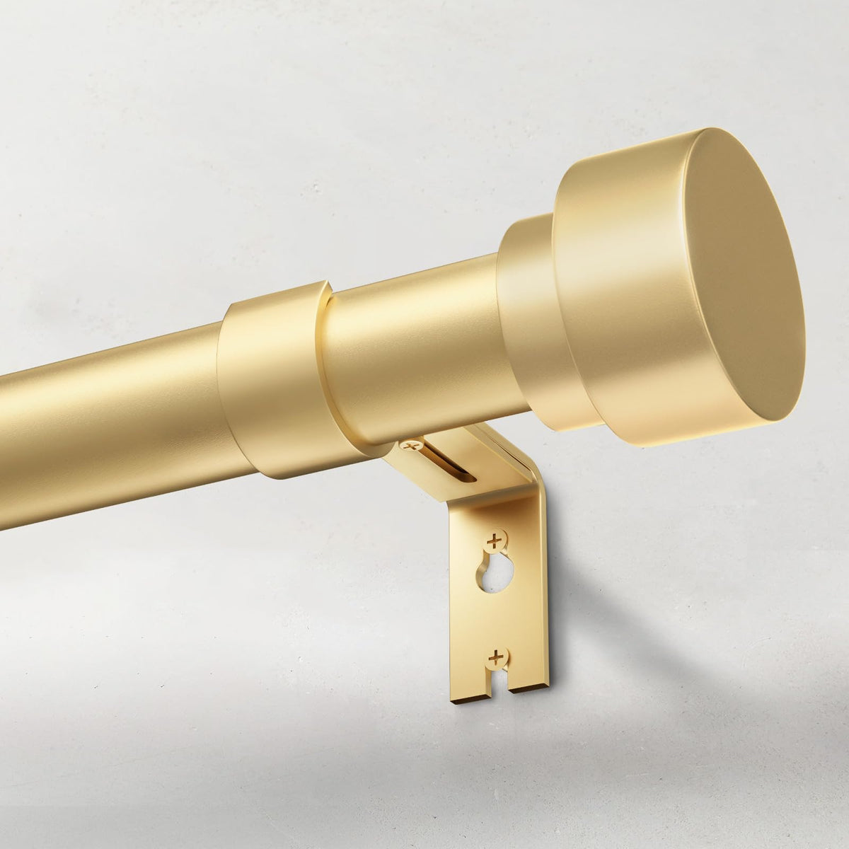 IFELS heavy-duty curtain rod in gold for durable window drapery support.