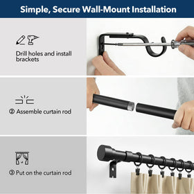 IFELS length adjustable 30-150 inch rod with splice nuts for easy setup