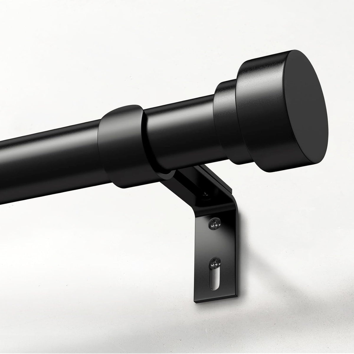 IFELS heavy-duty curtain rod with matte black finish for durability