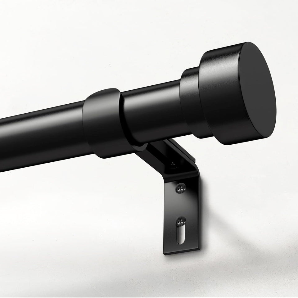 IFELS heavy-duty curtain rod with matte black finish for durability