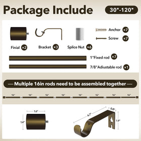 IFELS matte bronze curtain rod close-up emphasizing contemporary texture