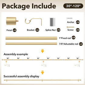 IFELS modern-gold curtain rod elevates living spaces with clean lines and durability.