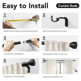 IFELS patio and large window application with sturdy curtain rod