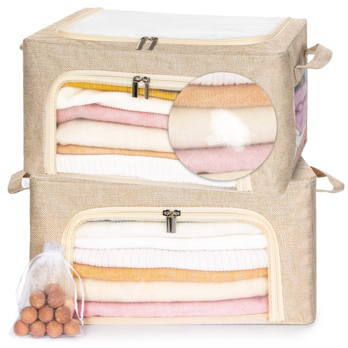 ifeolo 22L cashmere sweater storage bag with breathable design for closet organization