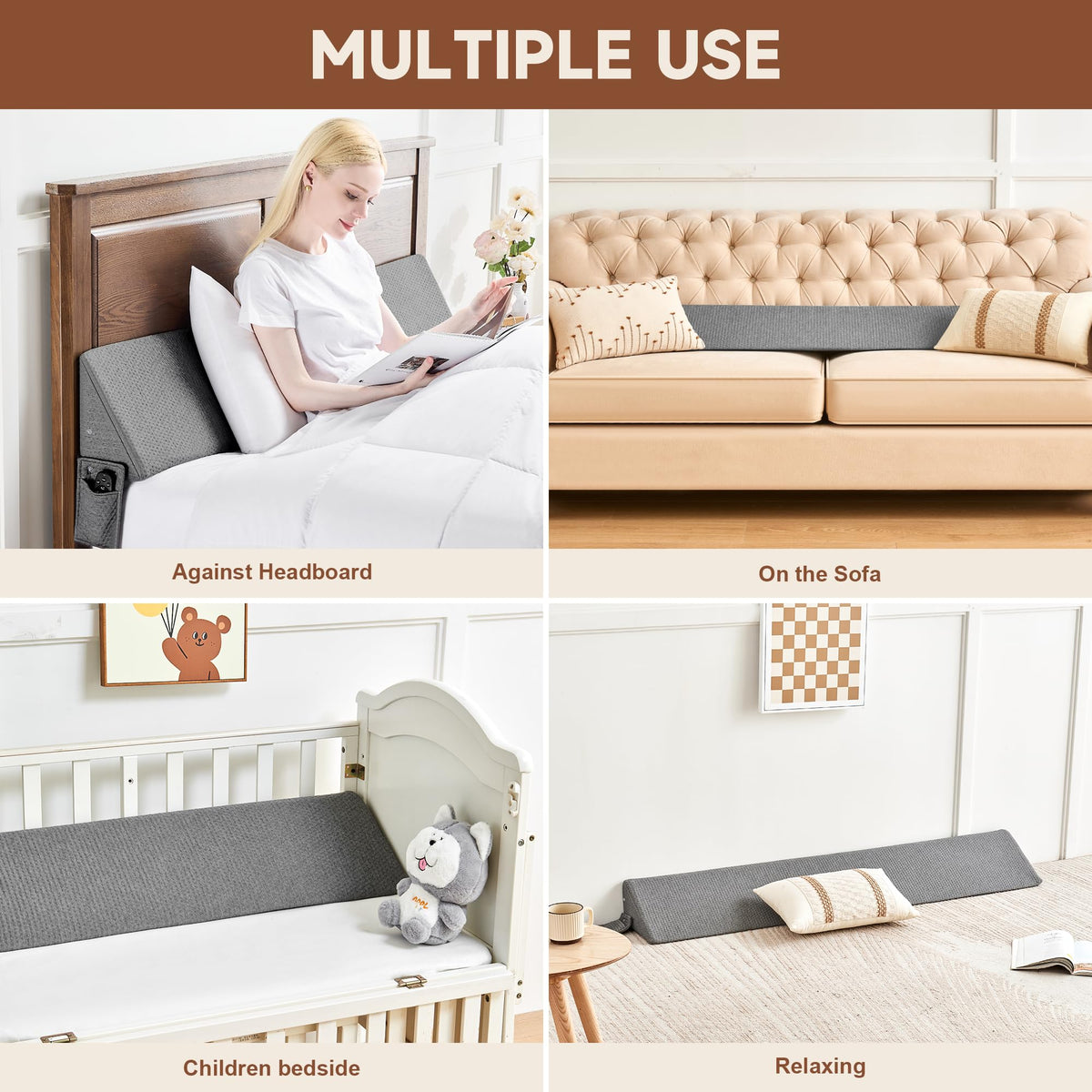 IFNOW wedge with side pockets keeps remote and phone accessible.