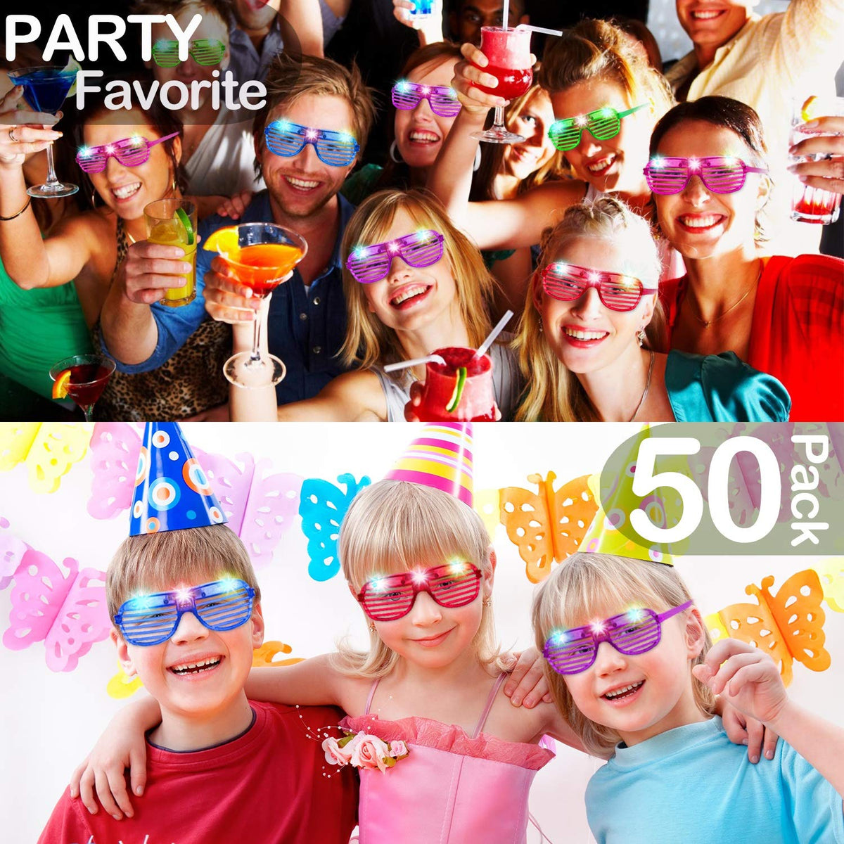 iGeeKid LED glasses made of safe, durable material for all ages