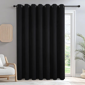 IGEMAEVE blackout curtains bedroom setup with a pitch-dark room for restful sleep
