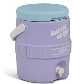 Igloo 2-Gallon Retro Water Jug Lilac Breeze front view shows cooling capacity