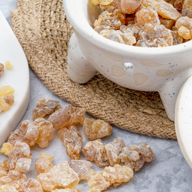 Igneous Frankincense resin is loose and dry for a clean burn.