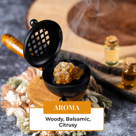 Igneous resin contains no wood chips to preserve pure incense aroma.