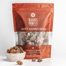 Igneous Products Myrrh Resin packaging for premium incense and ambiance