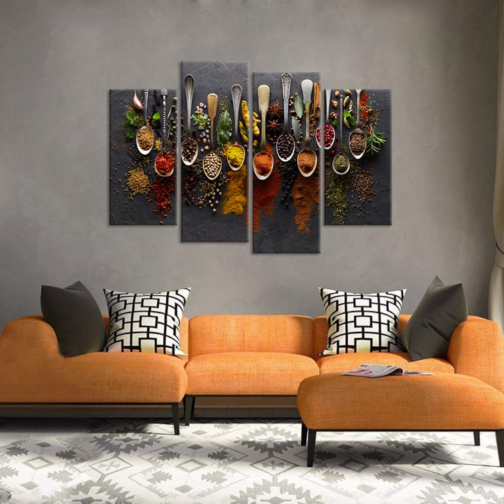 iHAPPYWALL Vintage spice still life canvas for dining area ambiance