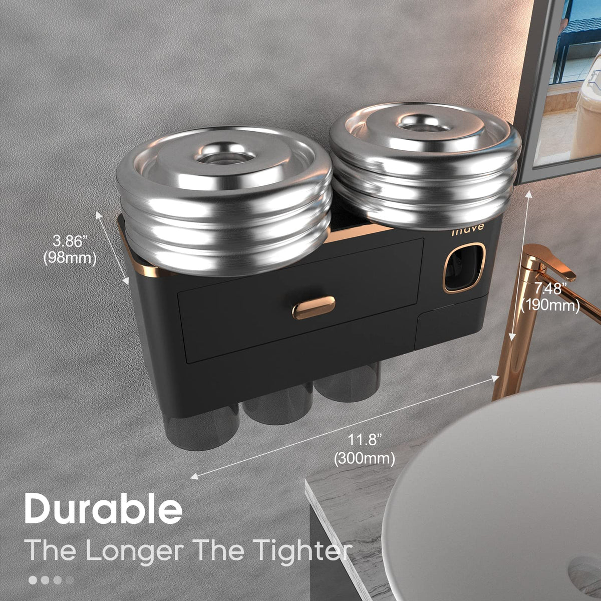 iHave easy wall-mount with adhesive and screws for reliable installation.