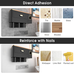 iHave durable ABS construction is waterproof and rust-resistant for humid bathroom environments.