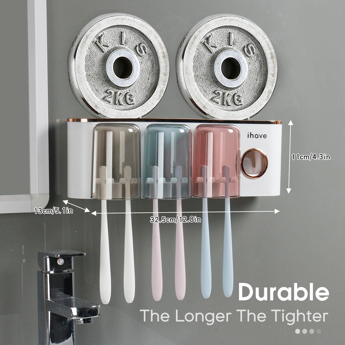 iHave durable bathroom organizer resists humidity and stays sturdy.