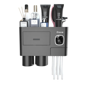 iHave toothbrush holder with drawer storage for cosmetics and daily essentials
