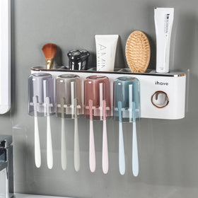 ihave toothbrush holder wall-mount keeps brushes organized and easily accessible.
