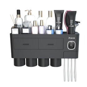 iHave bathroom storage with two drawers offers space for cosmetics and accessories.