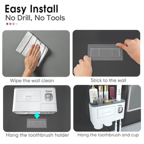 iHave magnetic cups for mouthwash provide dust protection and easy access.