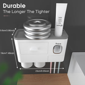 iHave no-drill wall mounting preserves walls while keeping items within reach.