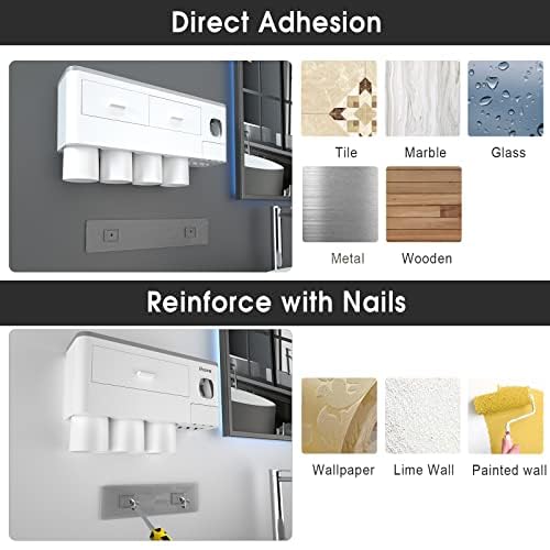 iHave adhesive strip offers secure, damage-free mounting in humid bathrooms.