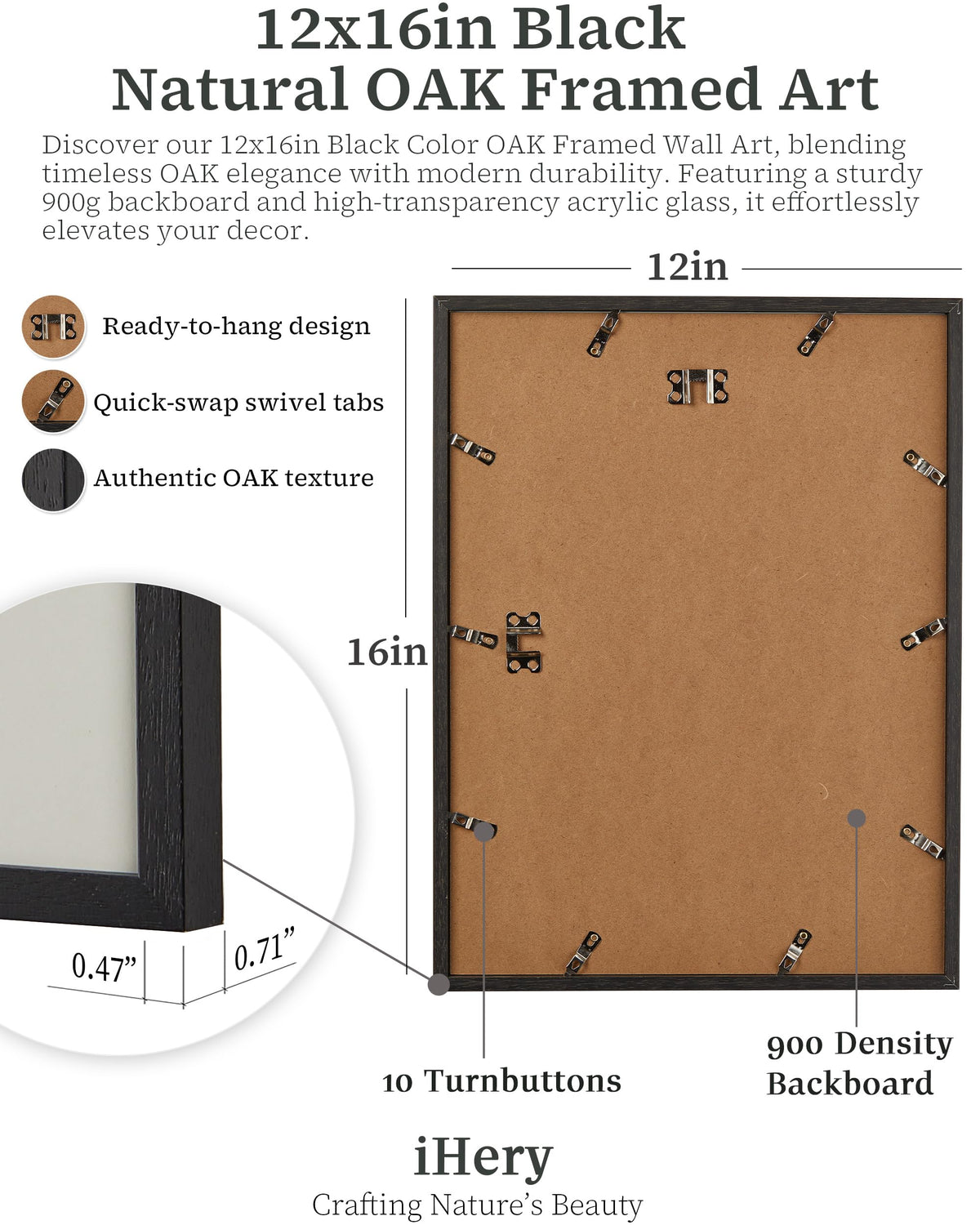 iHery versatile 12x16 art fits dorms, bedrooms, bathrooms and living rooms