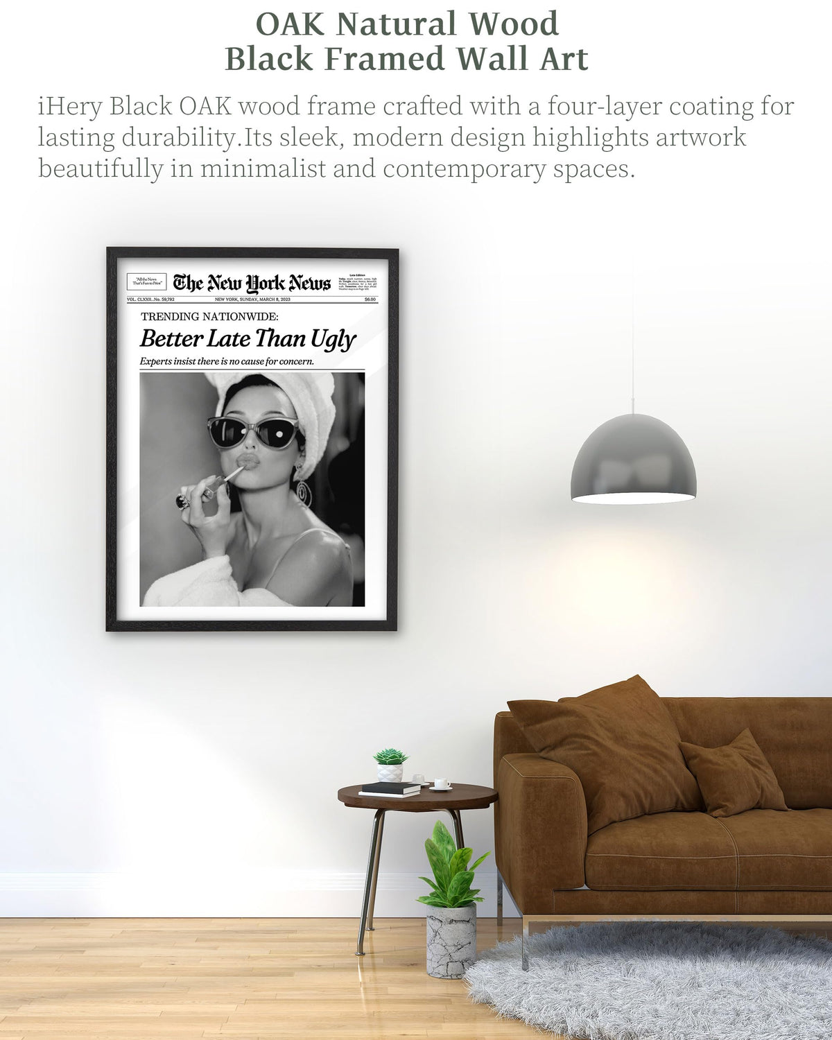 iHery damage-free hanging hardware enables easy wall mounting