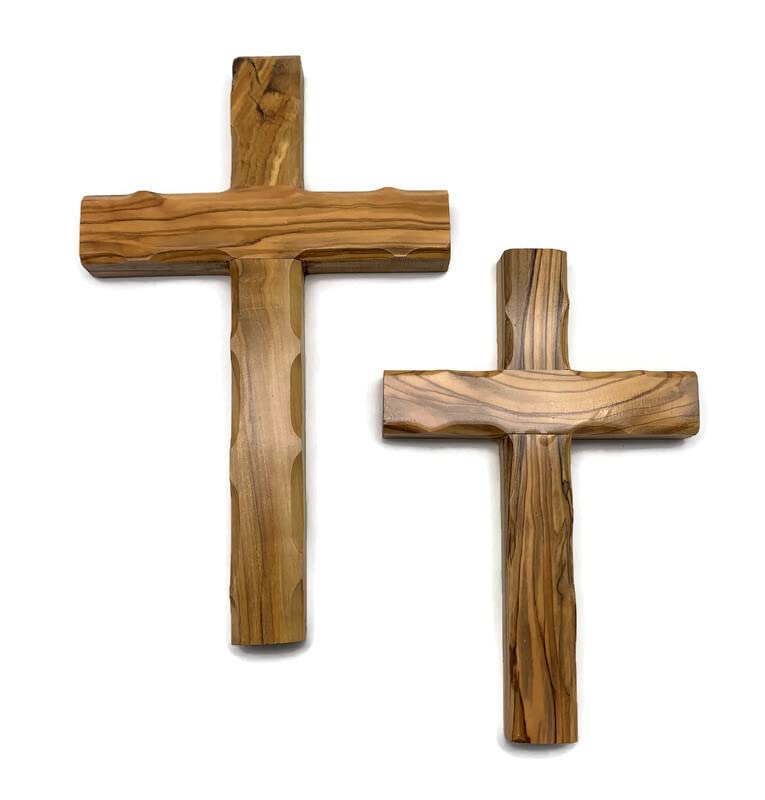 iHoly Land Crafts wall hanging olive wood cross displaying warm tones