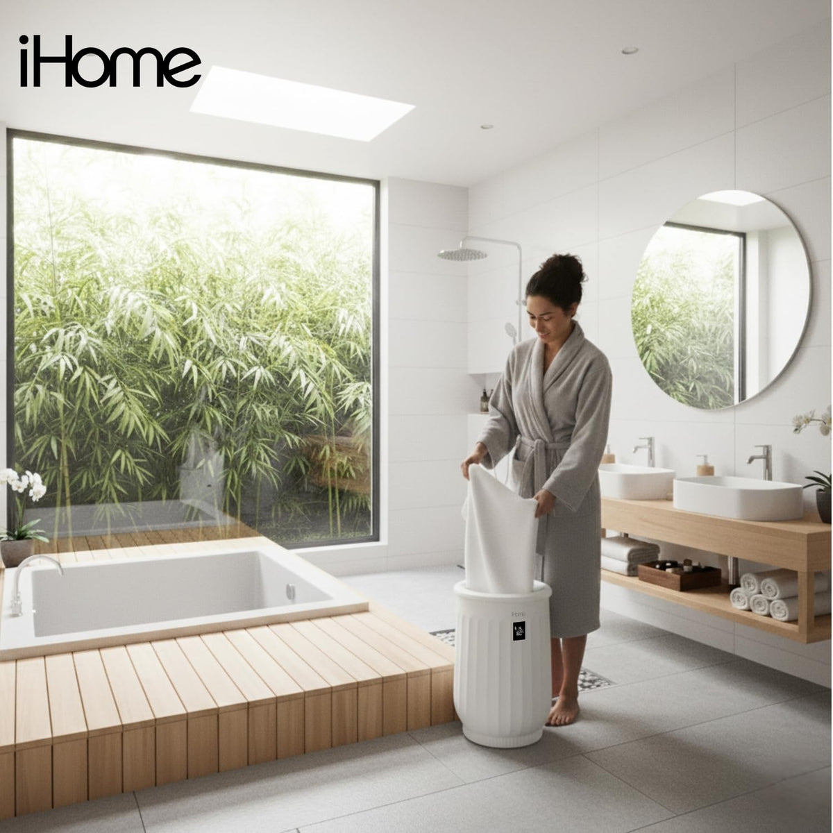 iHome Luxury 20L towel warmer anti-slip base for stable placement