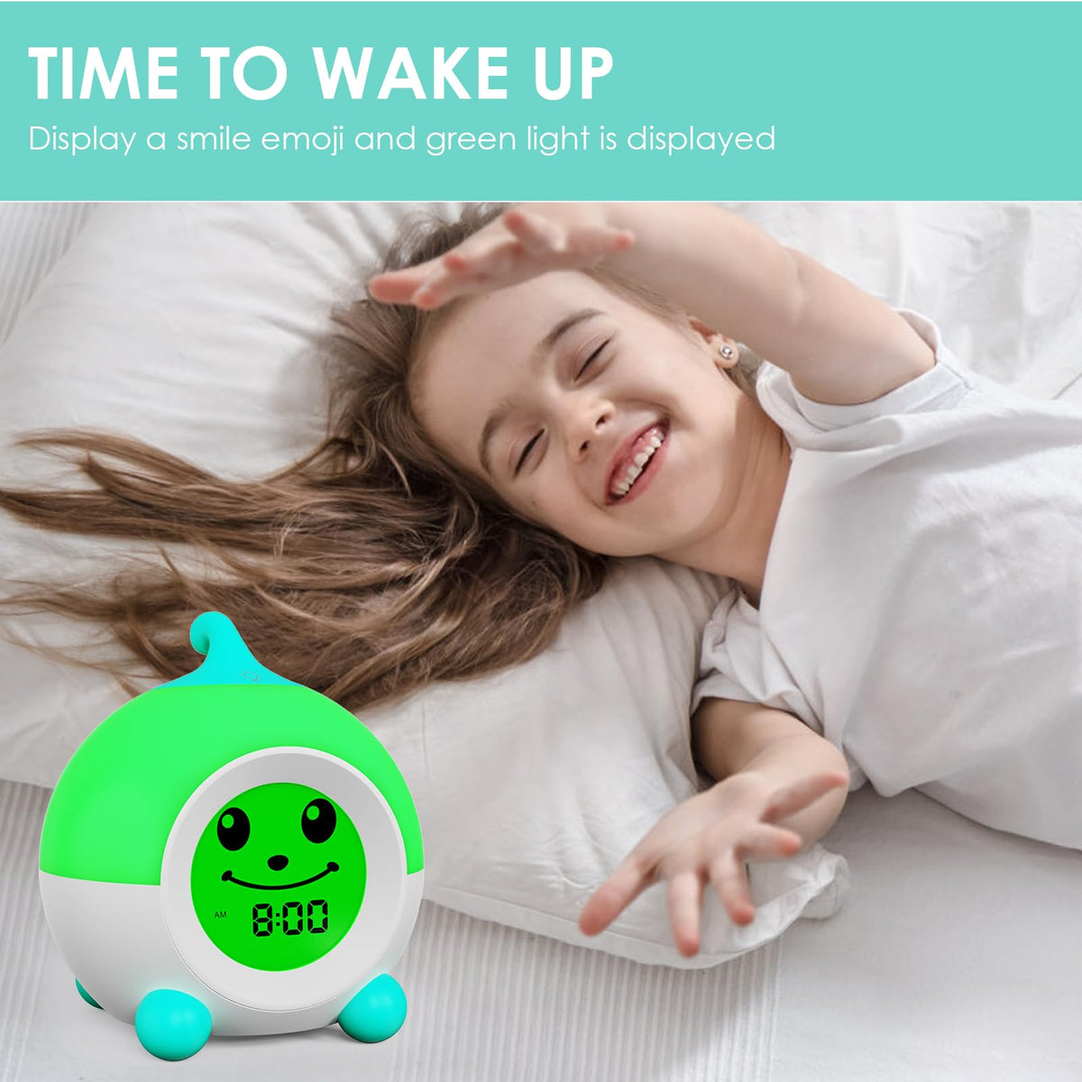 iHoo Ok to Wake alarm clock dual alarms with snooze provide flexible wake and bed times
