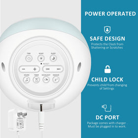 iHoo sleep timer supports nap and play sessions with adjustable durations