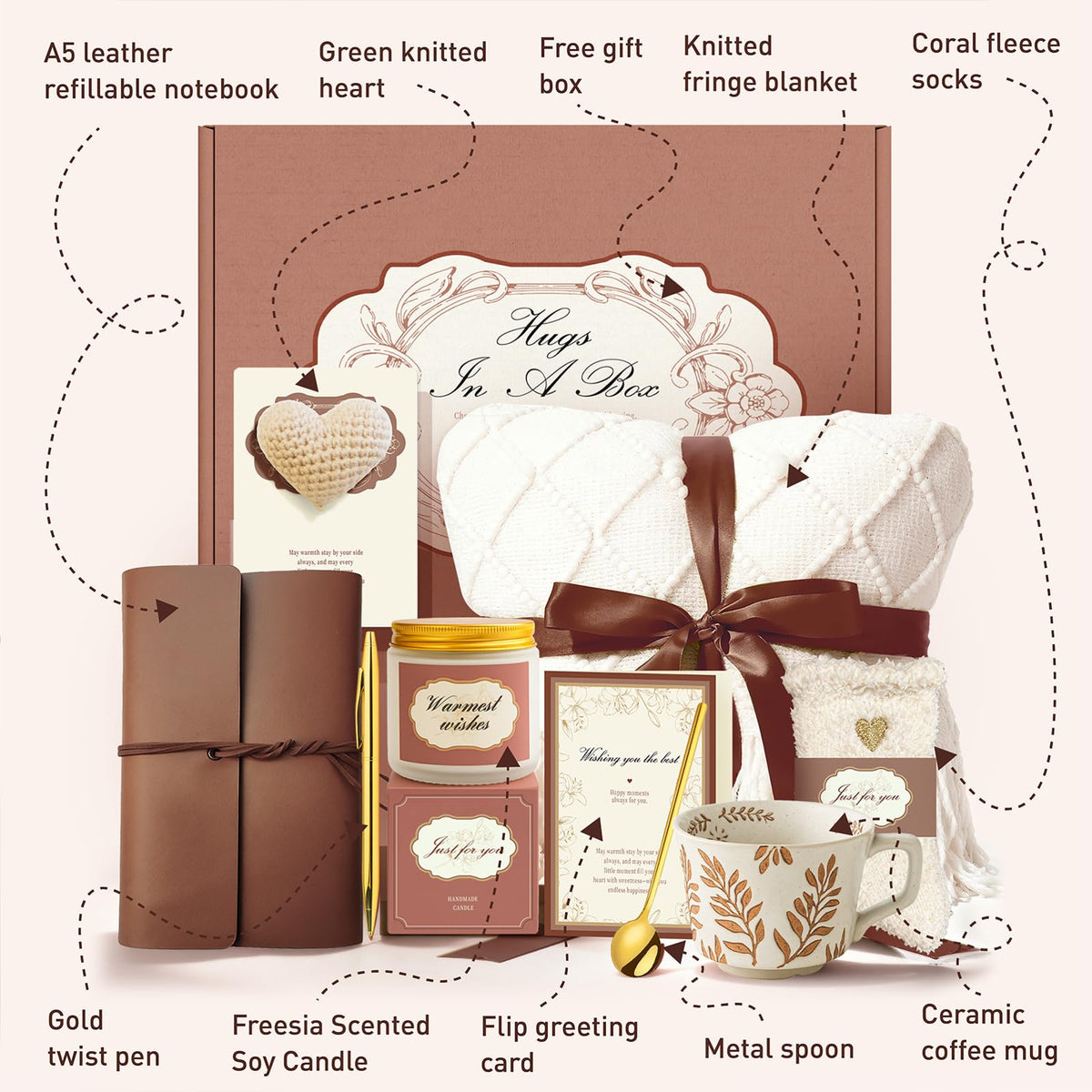 IIPUQNUYN care package cozy self-care essentials for a relaxing at-home ritual