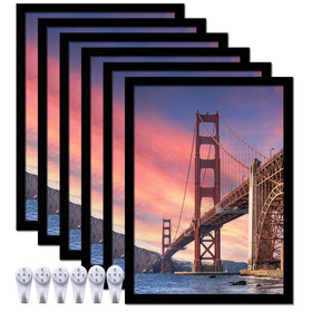 ijuerybai 6-pack black 8x11 frames ideal for wall photo collages.