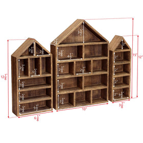 Ikee Design house-shadow-cubby-box medium side view ideal for compact collectibles