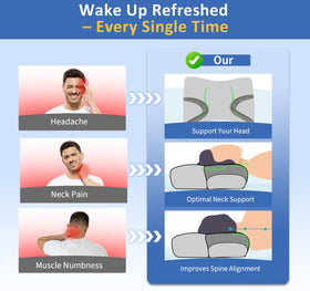 IKSTAR cooling CPAP pillow supports side, back, and stomach sleeping positions