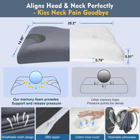 IKSTAR removable washable cover for easy care and longer pillow life