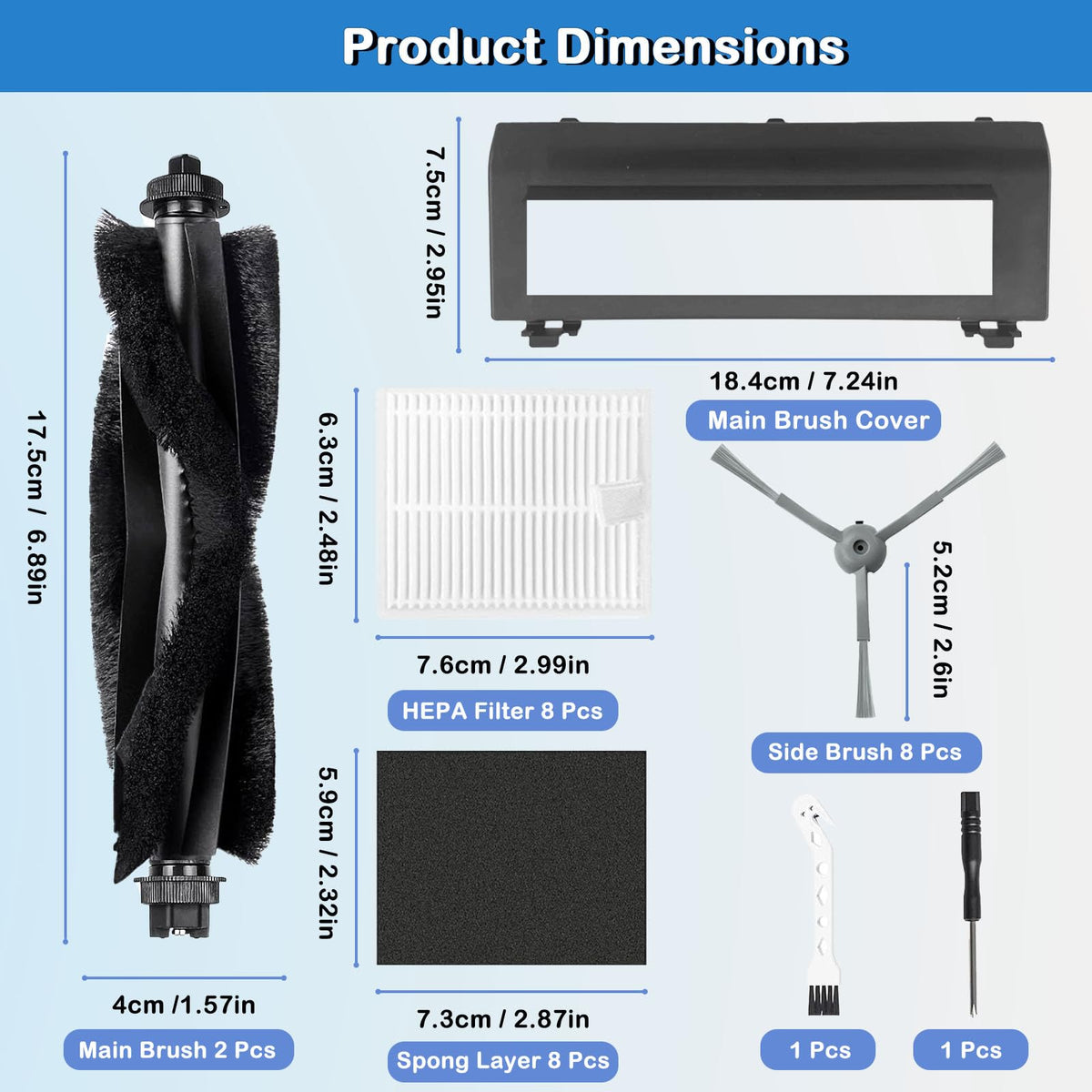 iKuKurun eufy L60/L50 bundle pack provides a complete parts set for ongoing upkeep