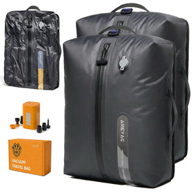 IKYWT vacuum seal bags with pump demonstrate travel-friendly compression and space savings.