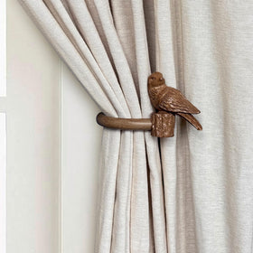 ILAISIHOME curtain holdbacks with resin bird wall mount set for two-pack.
