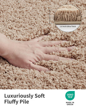 ILANGO beige bath rug absorbent-fiber quickly wicks moisture