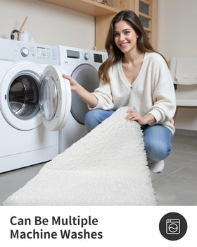 ILANGO pet-friendly plush rug withstands daily wear and washing.