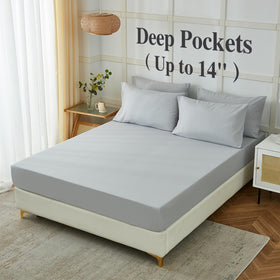 ILAVANDE king-size pillowcases paired with sheets for a hotel-like sleep