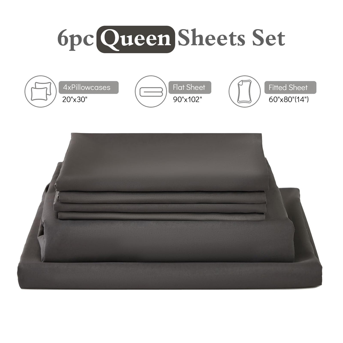 ILAVANDE queen sheets set is machine washable for easy care.