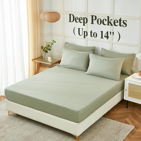 ILAVANDE Sage King pillowcases offer wrinkle-resistant softness and comfort overnight