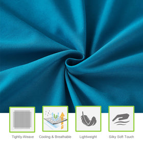 ILAVANDE Teal king pillowcase pair adds comfort and style