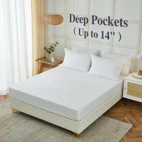 ILAVANDE white king pillowcases four-pack to complete a coordinated bed look