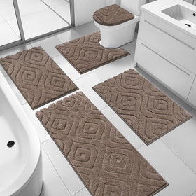 Ileading bath runner 18x26 plush microfiber for soft feet